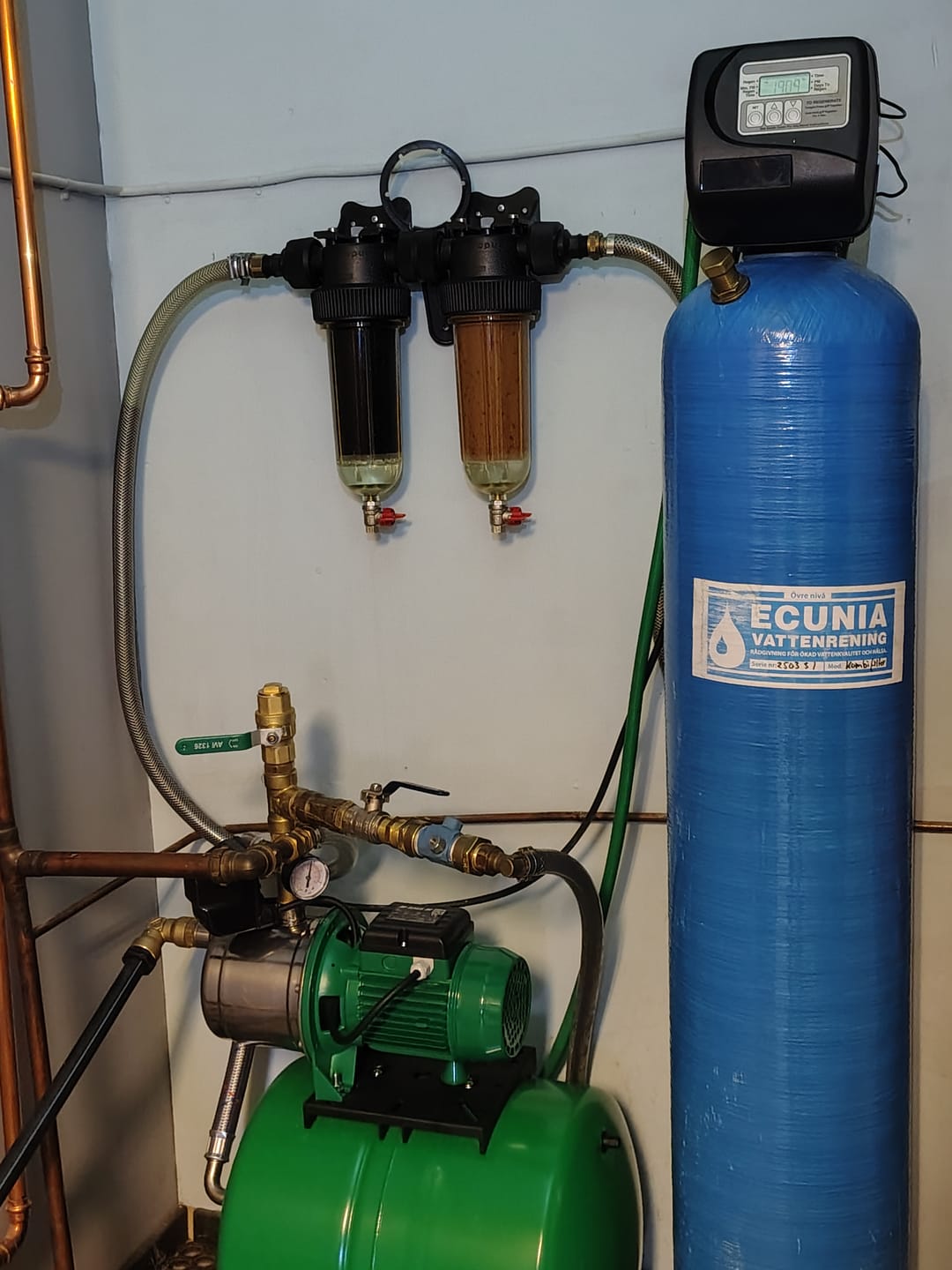 Customer photo review of Vattenfilter egen brunn NW25 Duo – Partikel och Kolfilter Cintropur