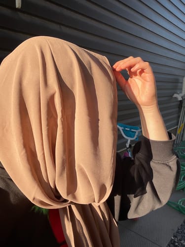Customer photo review of Premium Chiffon Hijab - Chai Latte