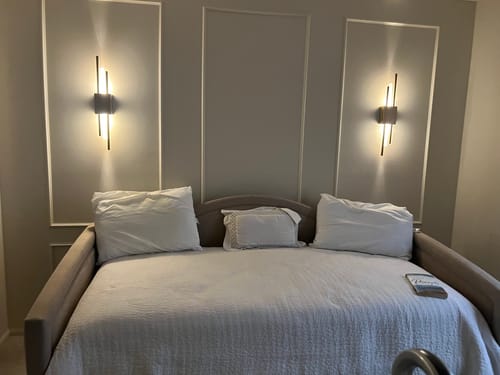 Customer photo review of Glitch Wall Light • Gold • Battery • 2 Pack