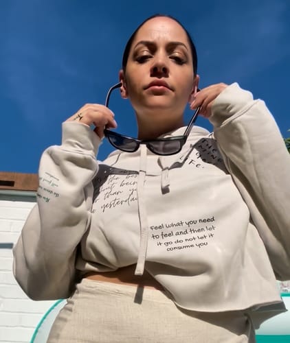 Customer photo review of Ladies cropped hoodie