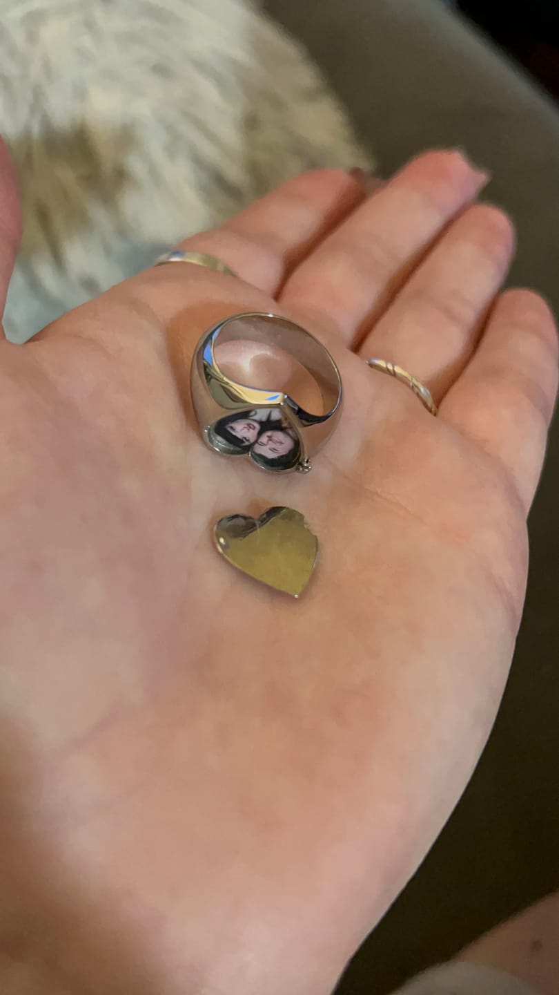 Customer photo review of LOCKET HEART RING