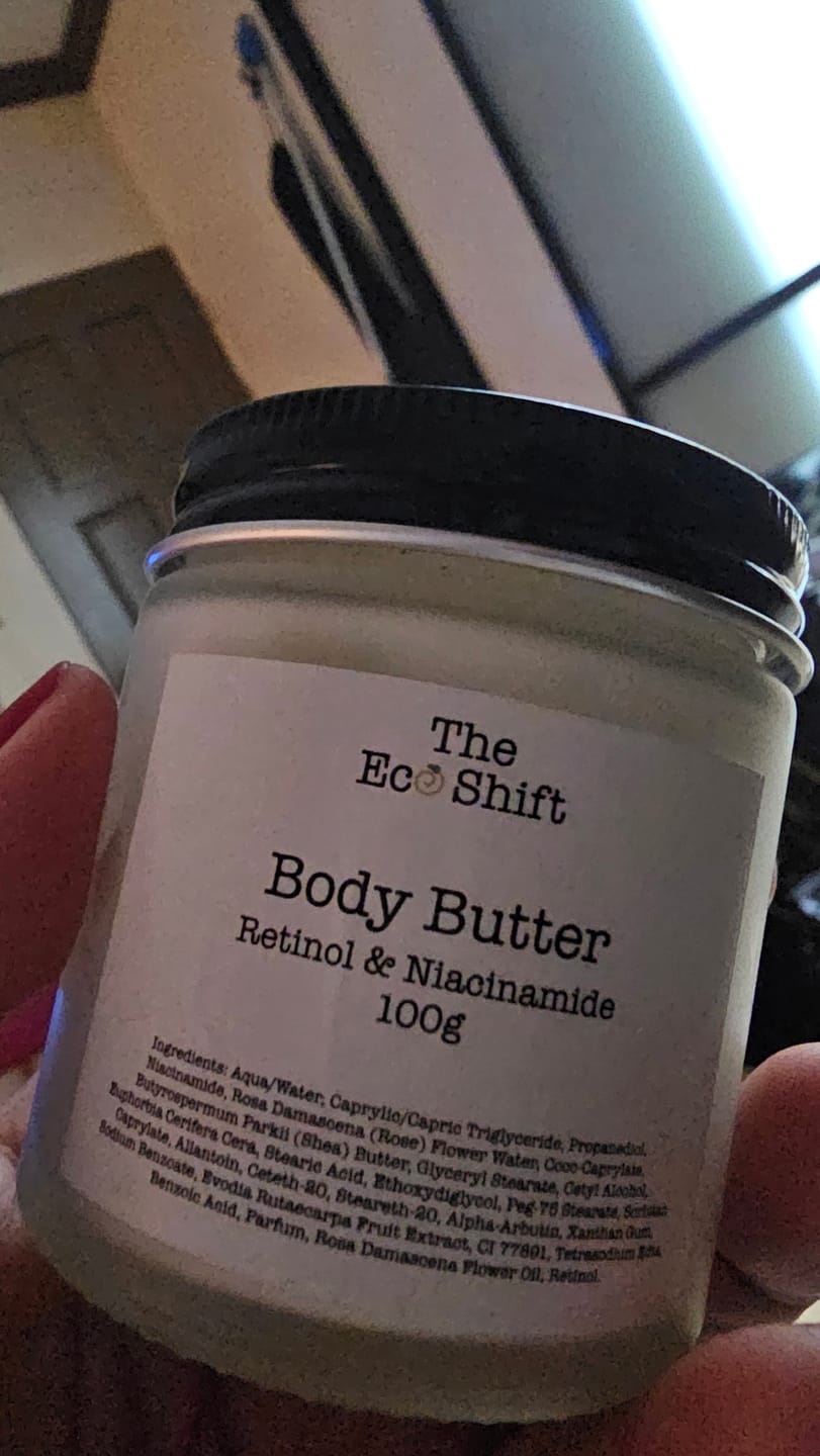 Customer photo review of Body Butter with Retinol & Niacinamide