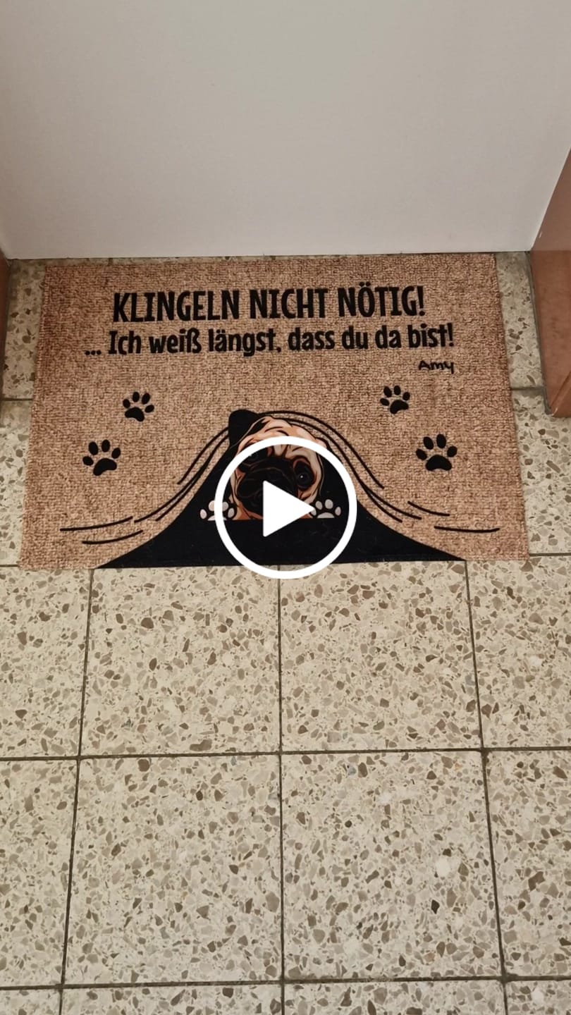 Customer video review of Klingeln nicht nötig - Individuelle Fußmatte