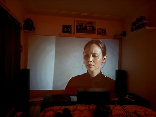 Customer photo review of MovieHub™ Ultra HD Projector + FREE Projector Screen