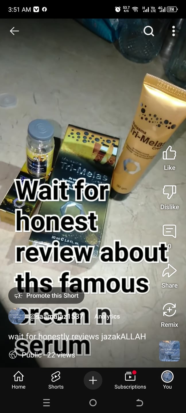 Customer photo review of Tri Melas Cream - 2 Pack