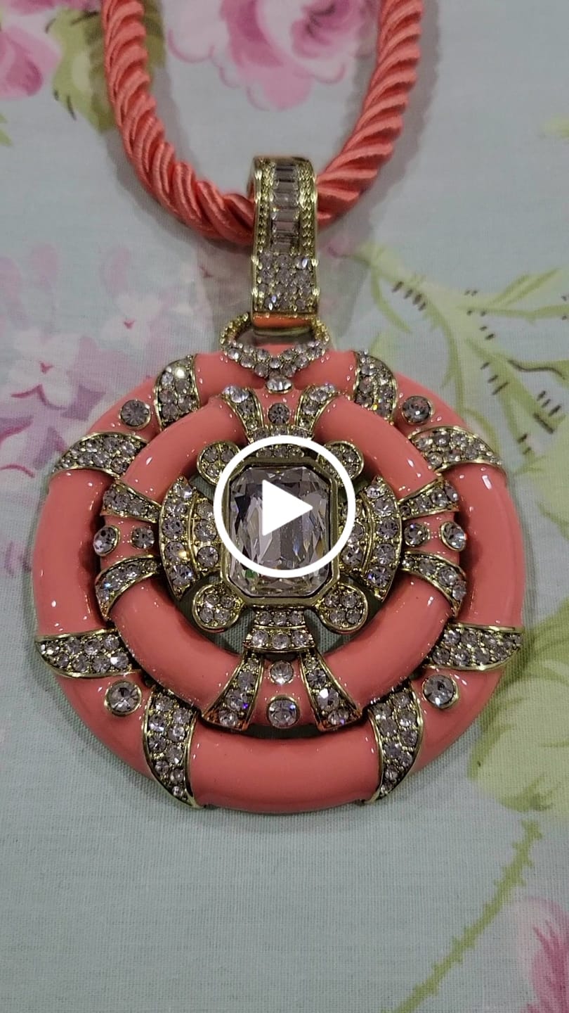 Customer video review of HEIDI DAUS® "Newport Chic Grande" Crystal & Enamel Cord Enhancer Deco Necklace
