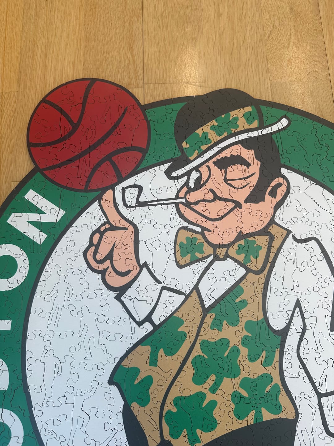 Customer photo review of Boston Celtics™ - Wooden Puzzle