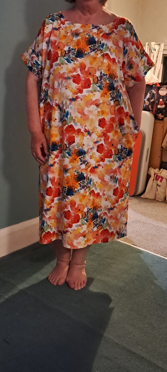 Customer photo review of Fiery Bloom Linen Viscose Fabric
