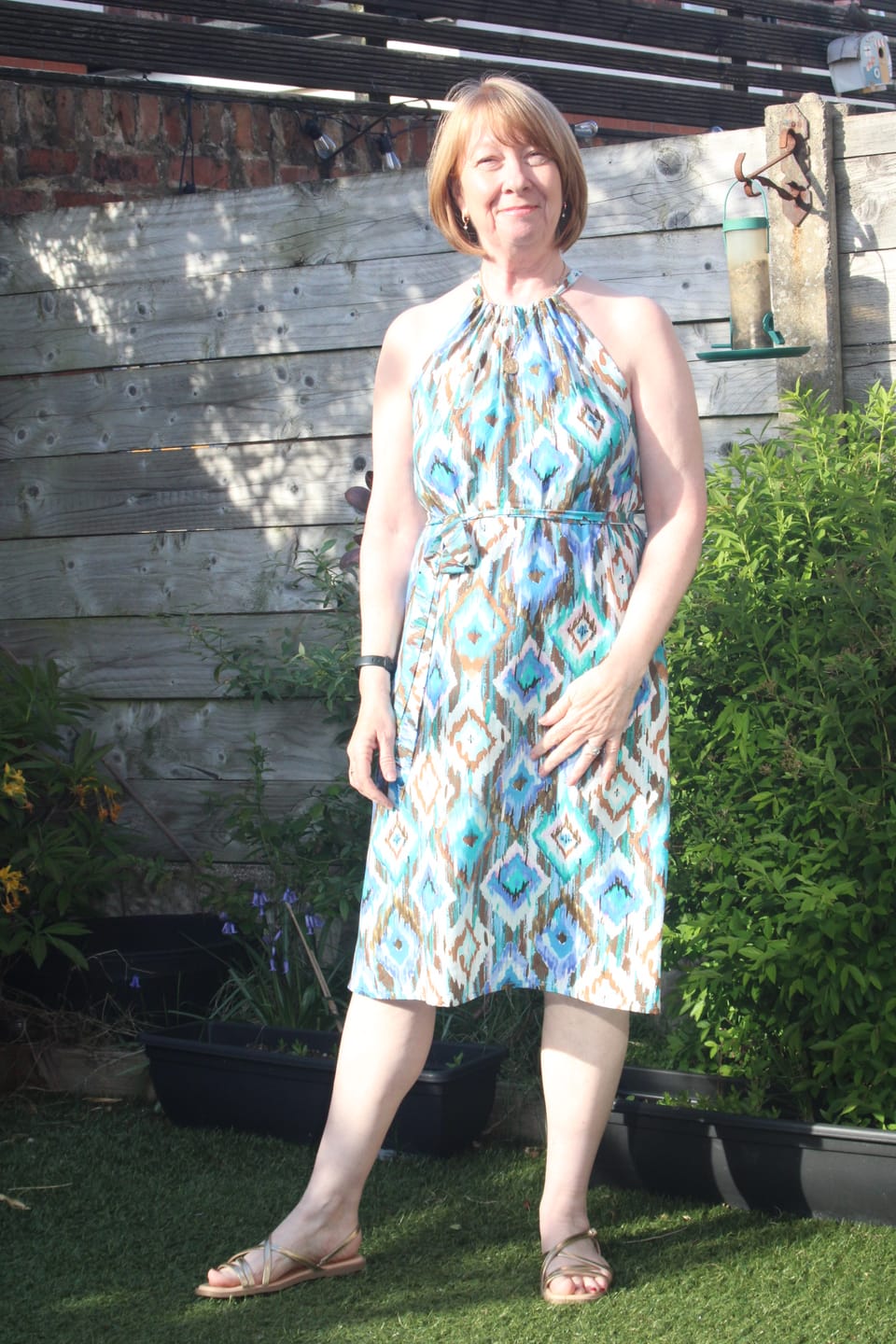 Customer photo review of Diamond Dreams Viscose Challis Fabric