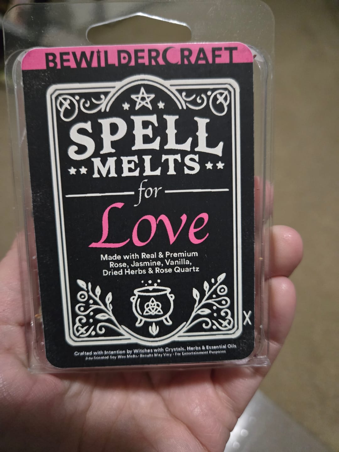Customer photo review of Spell Melts for Love Wax Melts