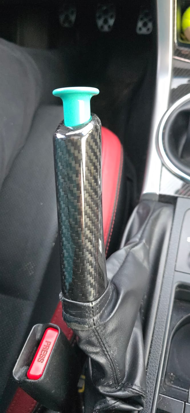 Customer photo review of 2008-2024 Subaru WRX/STi Black Carbon Fiber Ebrake Handle 2013-20 BRZ/FR-S