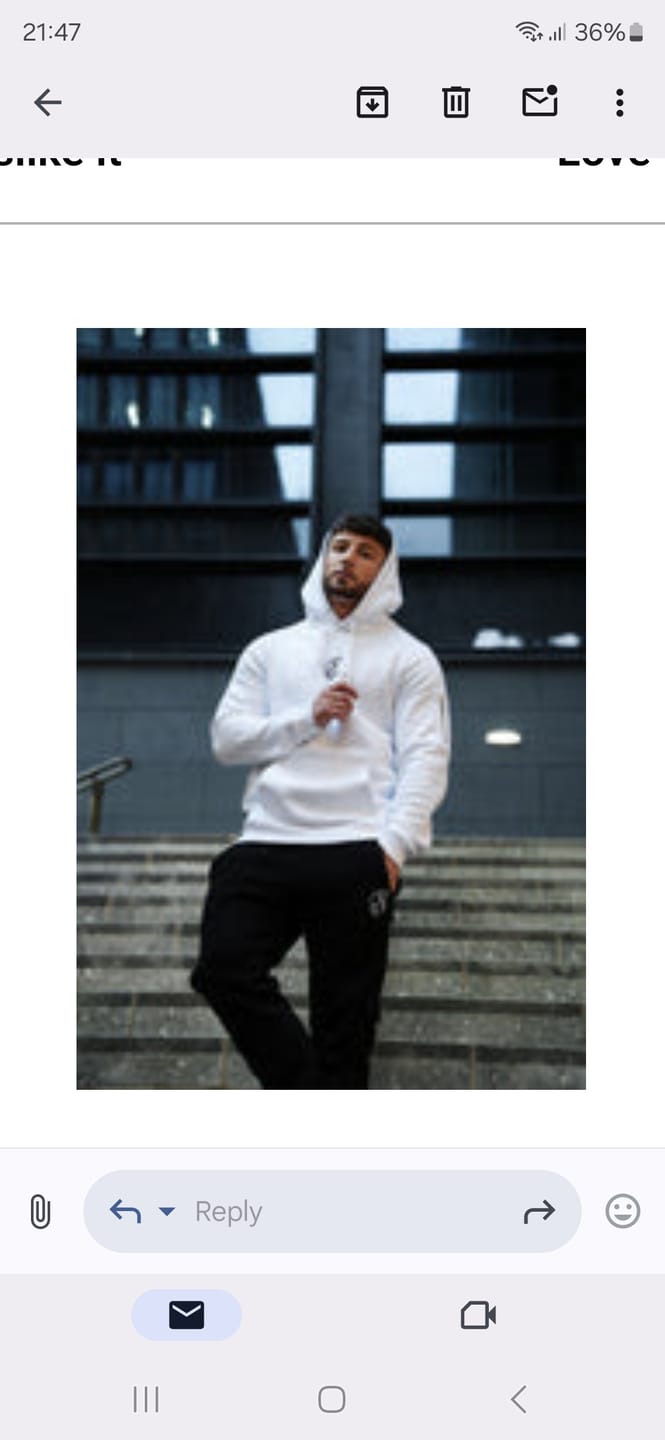 Customer photo review of Hoxton Pullover Hoodie - White