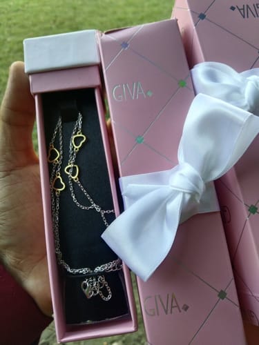Customer photo review of Dual Tone United Hearts Anklet