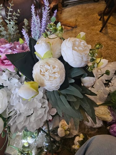 Customer photo review of Bulk 12" Peonies Bush with Buds Silk Floral Arrangement Wholesale