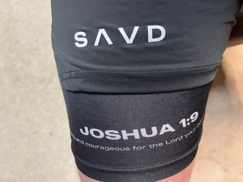 Customer photo review of Joshua 1:9 Lion Performance Shorts