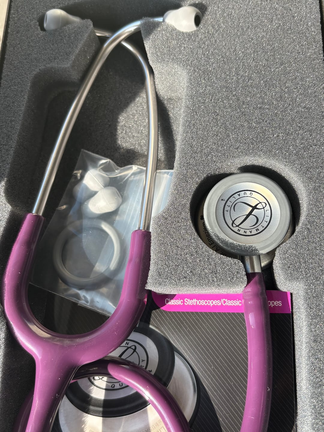 Customer photo review of Littmann Classic III Monitoring Stethoscope: Plum 5831