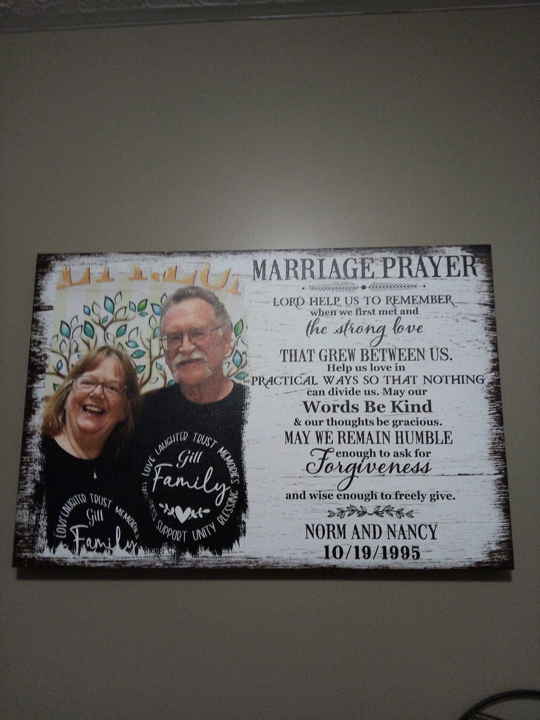 Customer photo review of Personalized Canvas Prints, Custom Photo, Couple Gift, Gift For Wedding Shower Marriage Prayer Dem Canvas