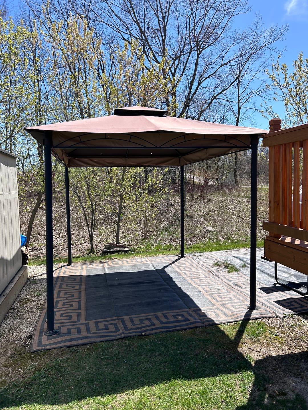 Customer photo review of Shade N' Shelters 9' x 11' Gazebo - Main Canopy + Roof Vent Canopy