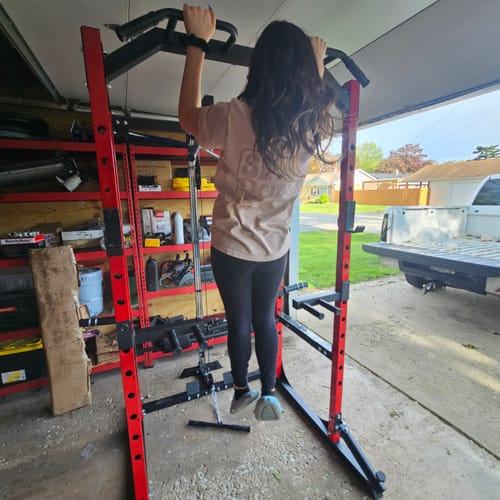 Customer photo review of EVOLPOW P2A Brute All-in-One Power Rack Home Gym - For Beginner