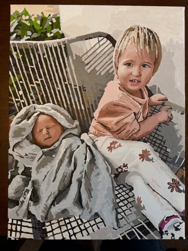 Customer photo review of Custom Paint By Numbers Kit - Upload Your Photo - Brush Set Included