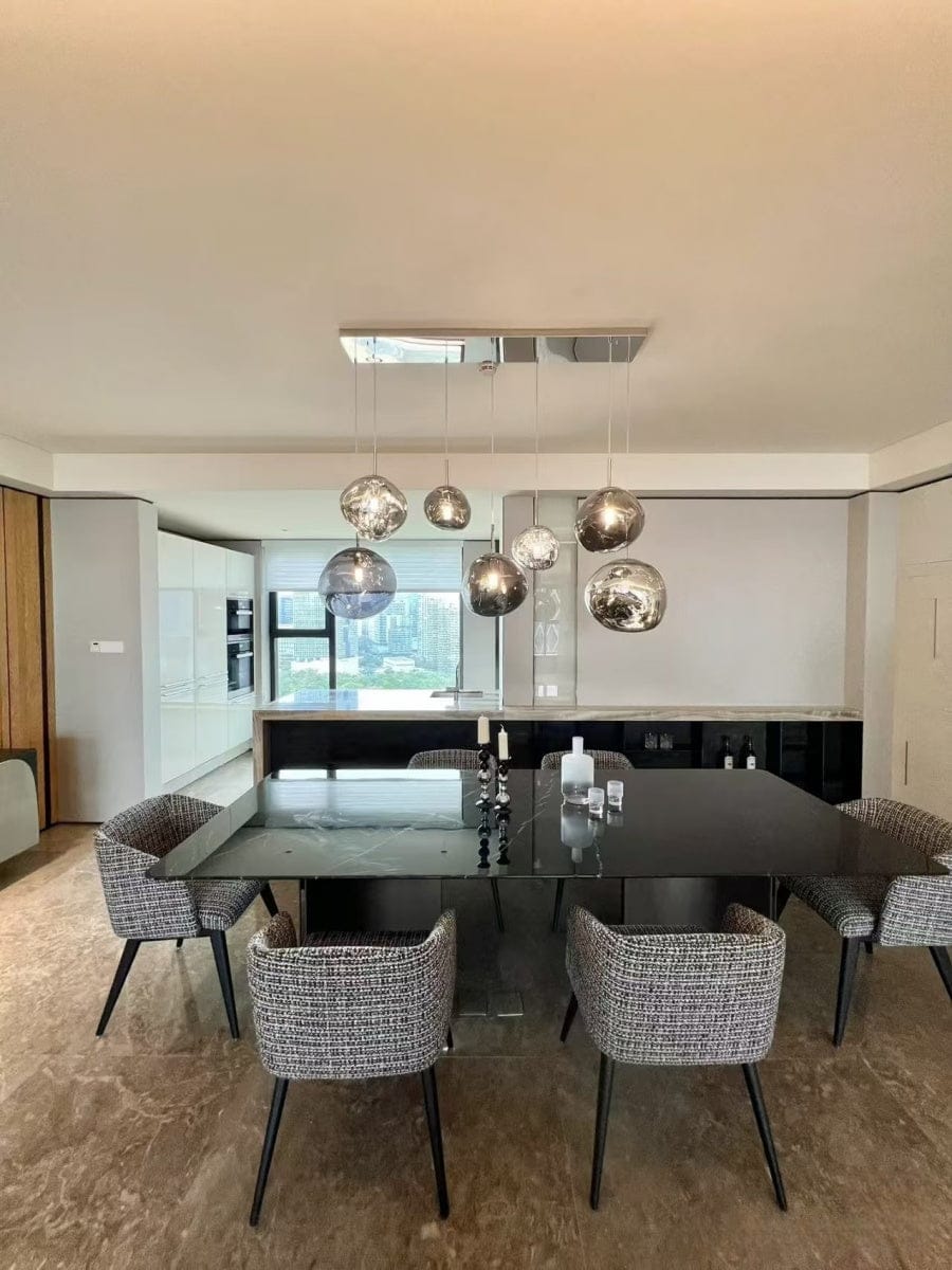 Customer photo review of Tambora Lava Pendant Light(MixedSizes), Bulb Version