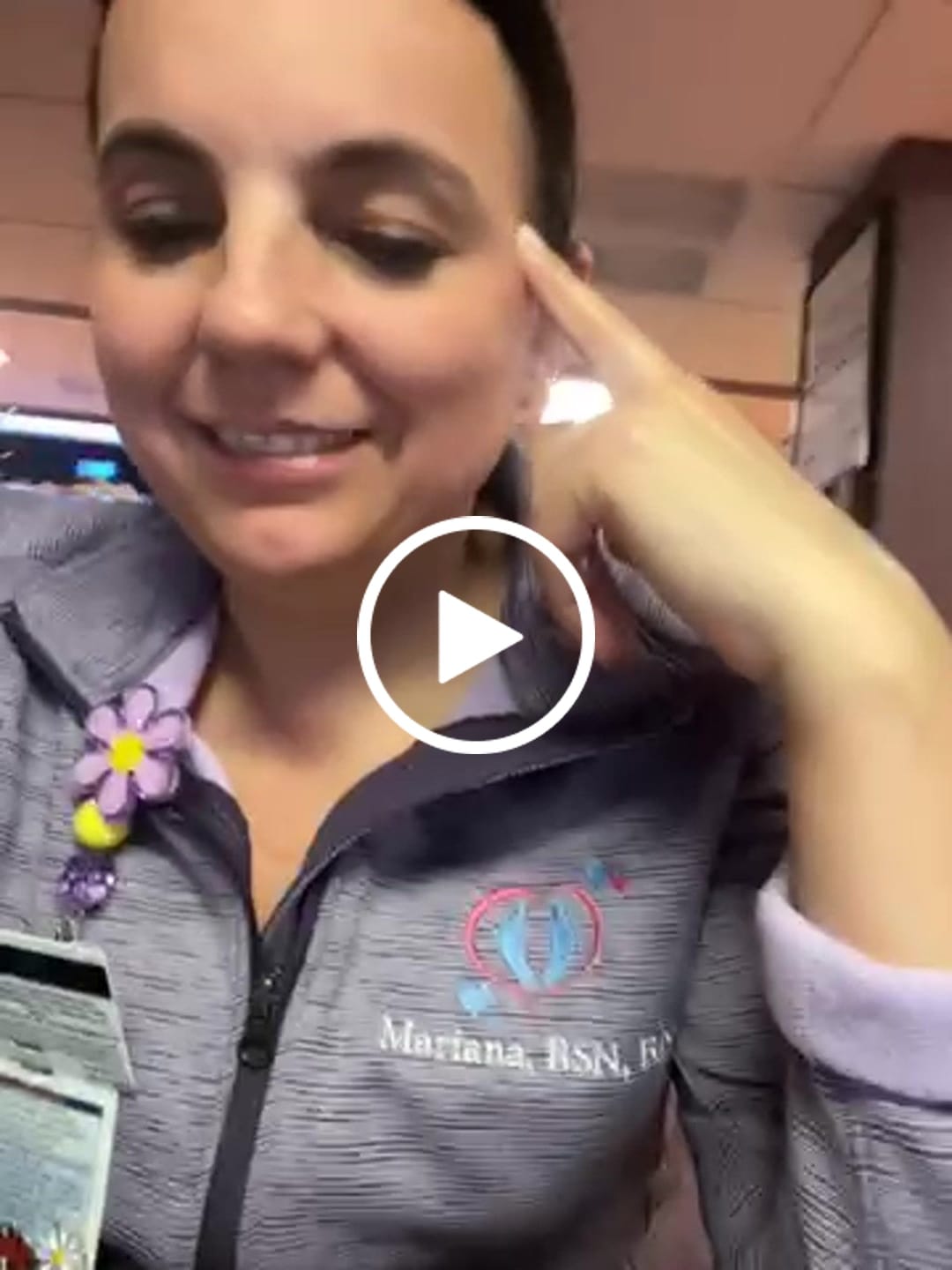 Customer video review of Ladies Digi Stripe  Personalized Nurse Full Zip