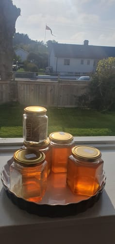 Customer photo review of 2 kg flytande honung + 110g bipollen för 579kr ink. fri frakt!