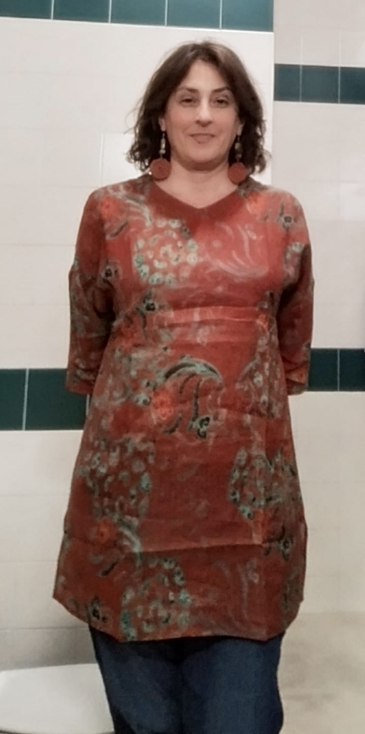 Customer photo review of Plus Size Women Summer Vintage Flower Ramie Blouse M-3XL