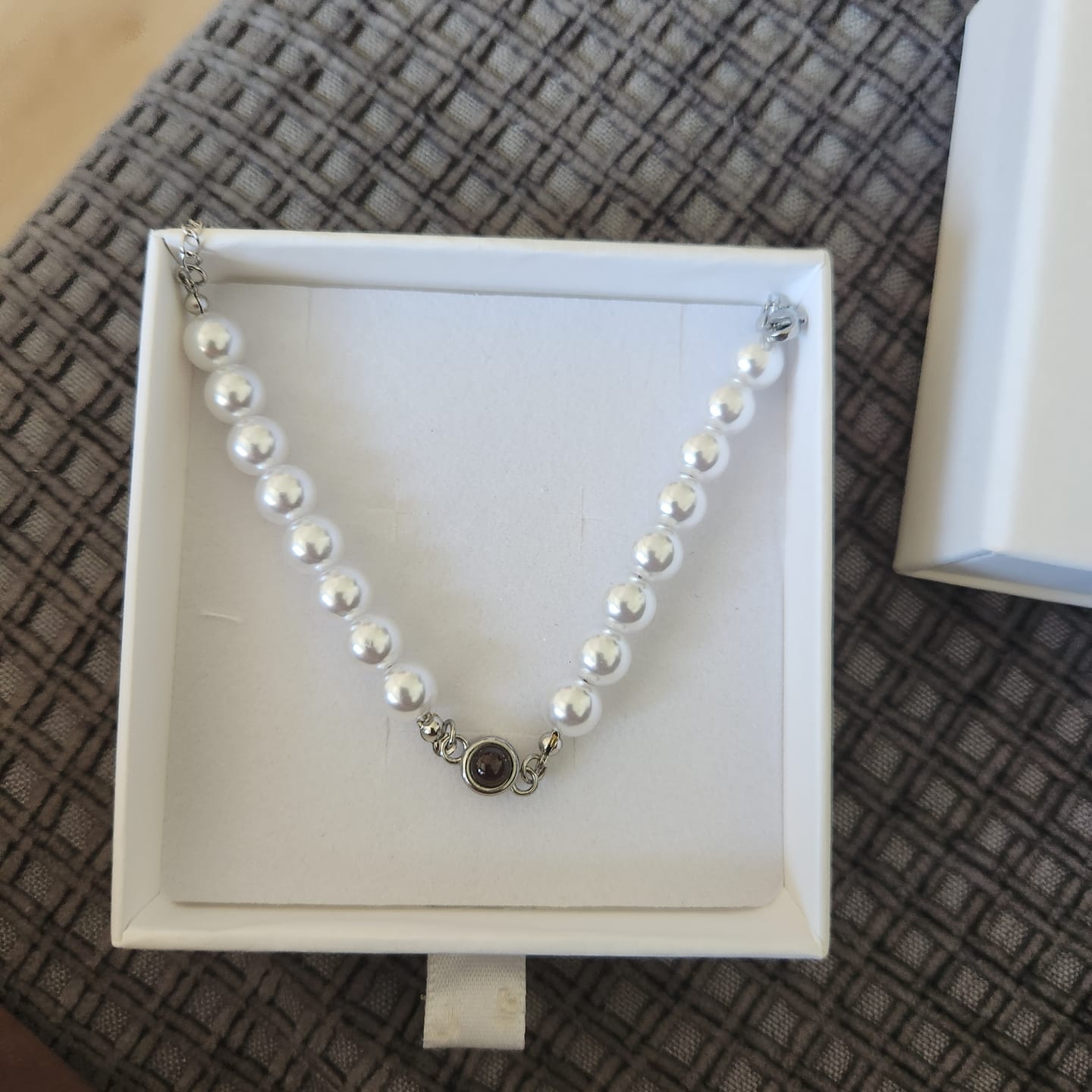 Customer photo review of Beaded Photo Bracelet
