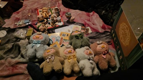 Customer photo review of Lulu The Piggy Vintage Teddy Shop Vinyl Face Plush Pendant Blind Box