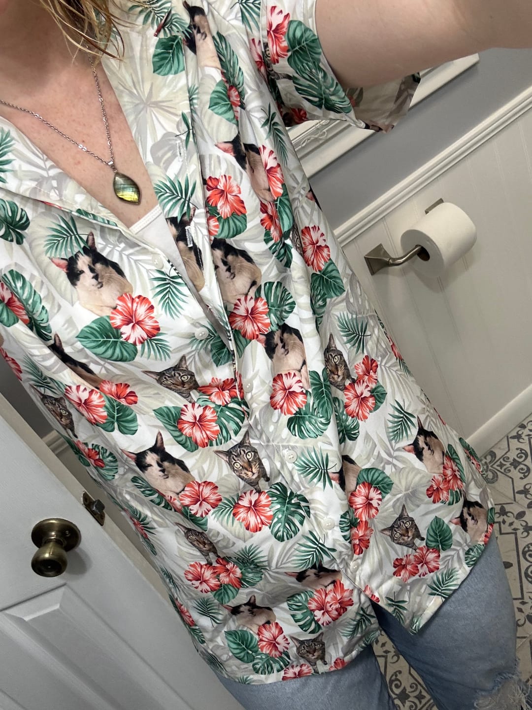 Customer photo review of Create Your Own Hawaiian Shirt With Pet Photo