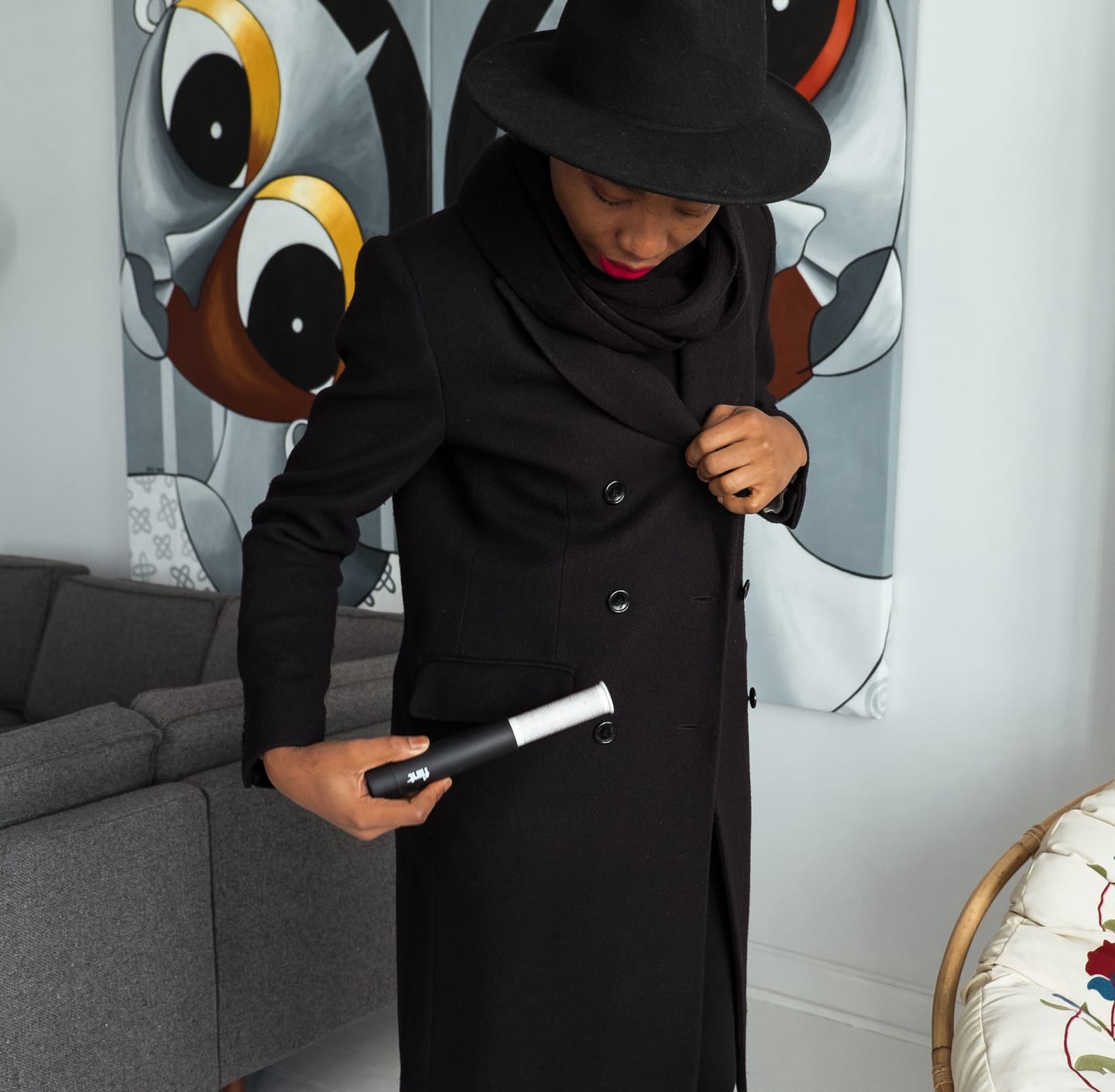 Customer photo review of Flint Mini Lint Roller – Black – 90 Sheets (Value Pack)