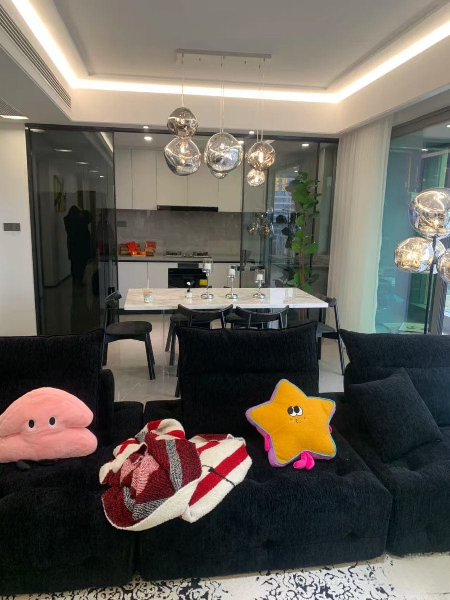 Customer photo review of Tambora Lava Pendant Light(MixedSizes), Bulb Version