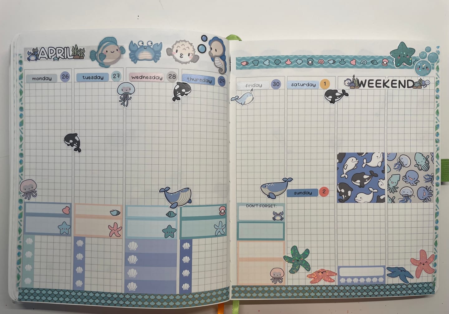 Customer photo review of Deep Blue Sea Planner Kit (Set of 6)