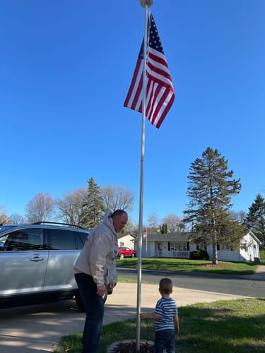 Customer photo review of Ultra Heavy Duty American Flag - 2-ply Polyester - Made In USA