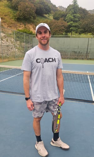 Customer photo review of Tennis Coach T-Shirt