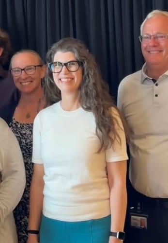 Customer photo review of Anna Crew Sweater - Dewdrop Pearl