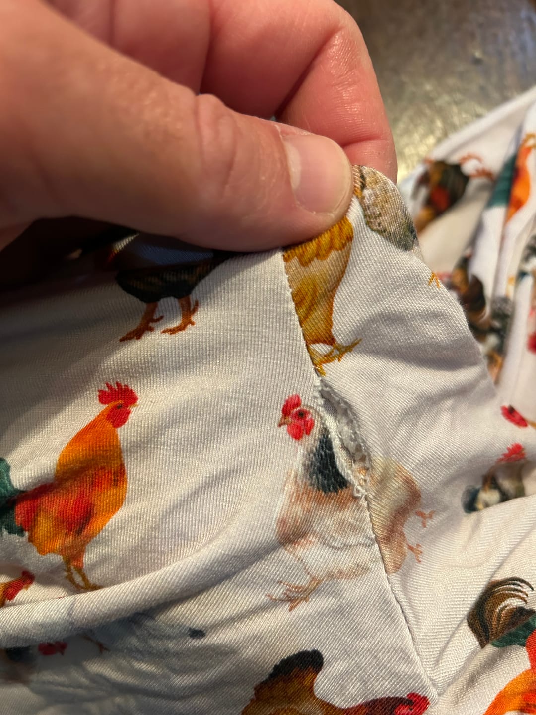 Customer photo review of Chicken Adult Bamboo Pajama Pants (Backorder 4/16)