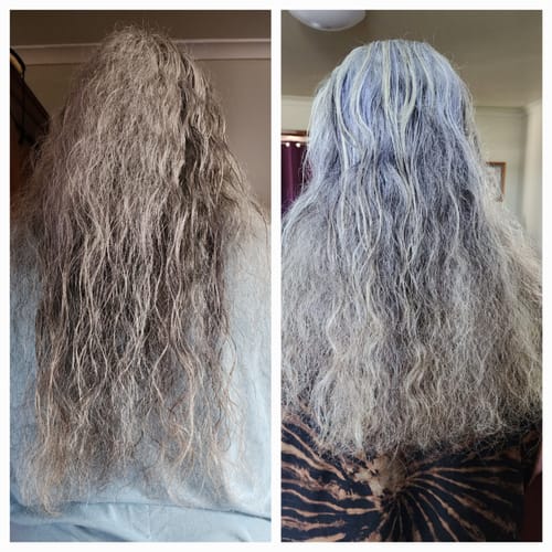 Customer photo review of Ethan Thomas Black shampoo & mask duo