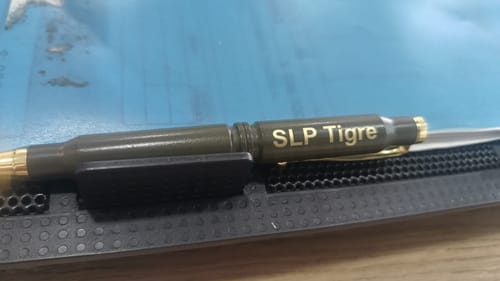 Customer photo review of .308 Real Bullet Casing Refillable Twist Pen - Tactical Gift Box - Olive Drab Green
