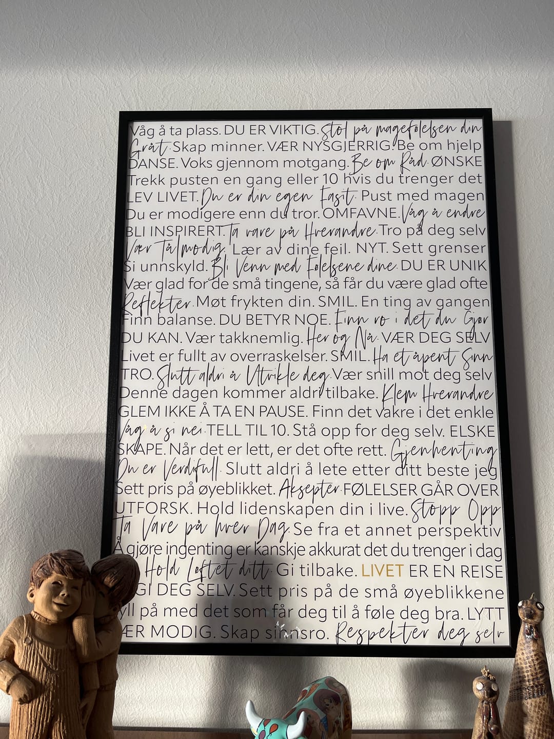 Customer photo review of Black wood frame