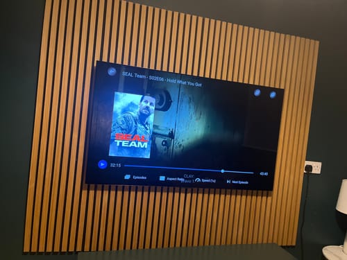 Customer photo review of Wooden Wall Panel | Rustic Oak | Premium 3-sided Wood Veneer