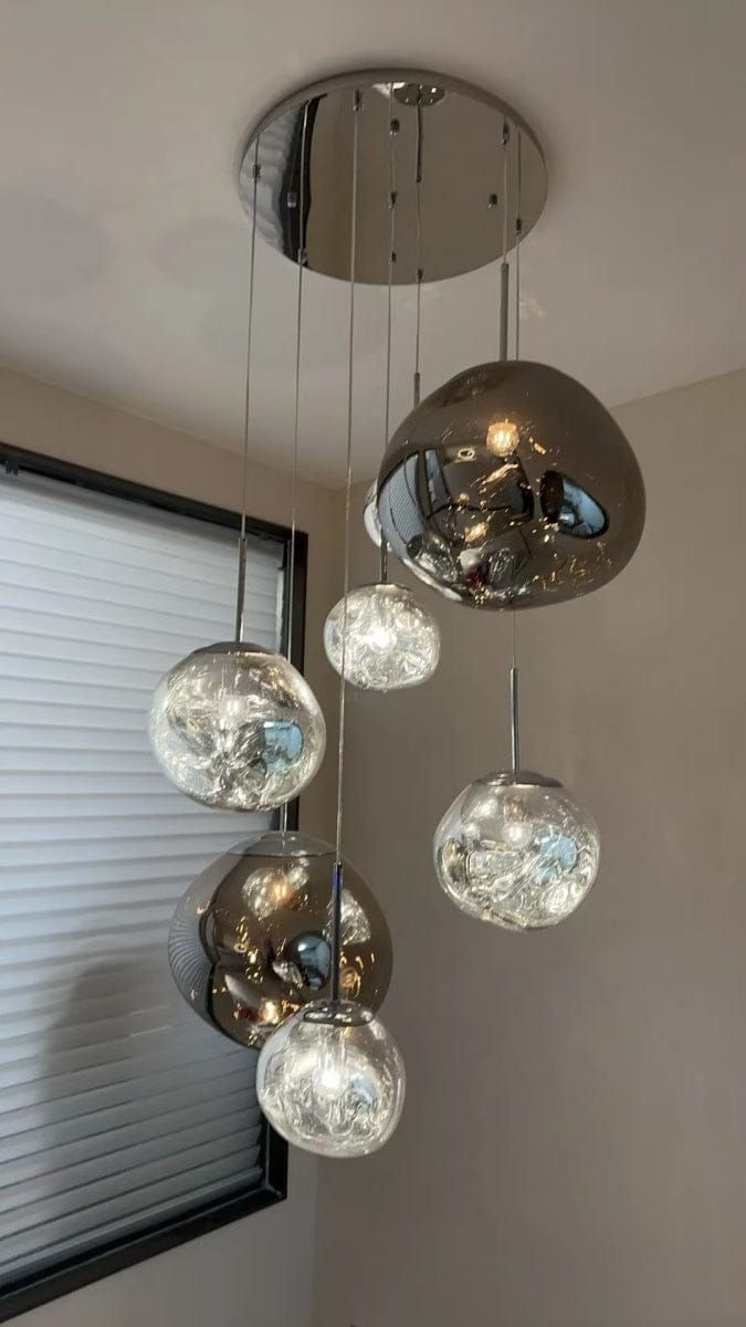 Customer photo review of Tambora Lava Pendant Light(MixedSizes), Bulb Version