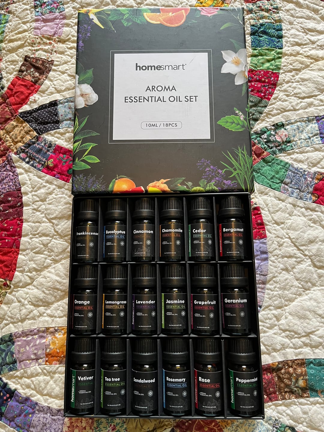 Customer photo review of Blissful & Organic 18 Essential Oils Set
