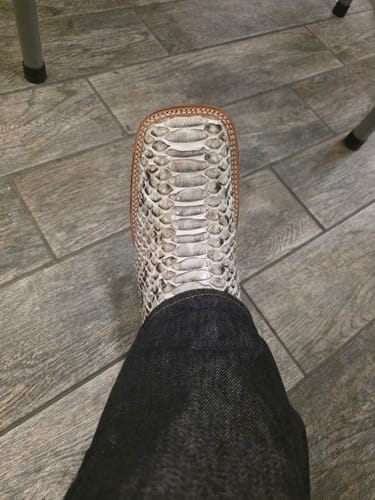 Customer photo review of Natural - Genuine Python Boots