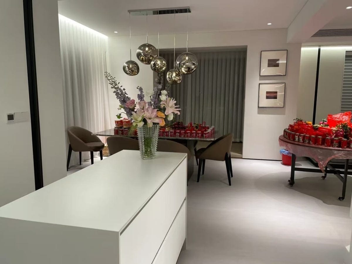Customer photo review of Tambora Lava Pendant Light(MixedSizes), Bulb Version