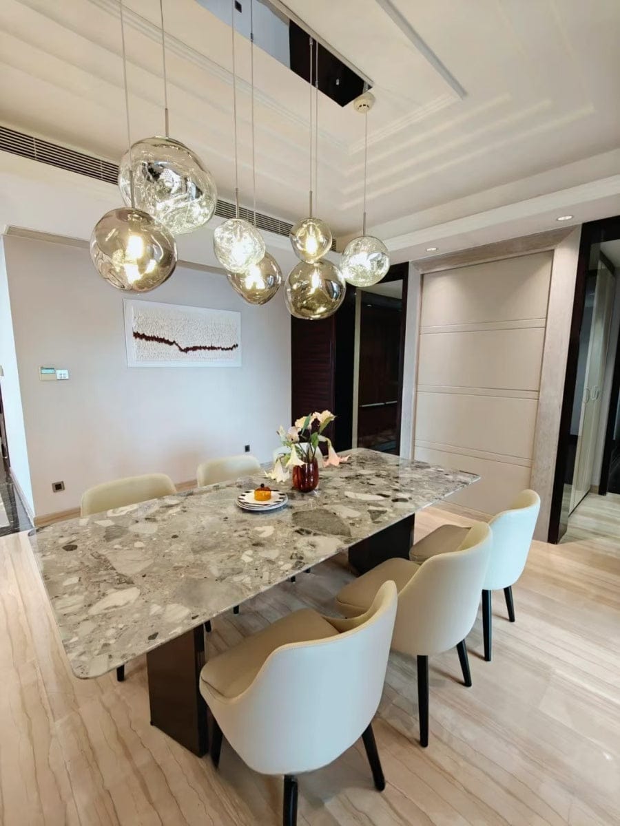 Customer photo review of Tambora Lava Pendant Light(MixedSizes), Bulb Version