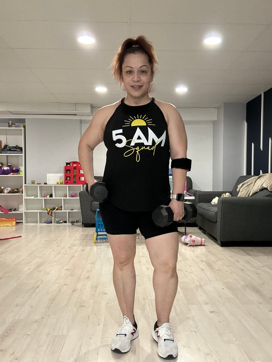 Customer photo review of 5AM Squad Rocker Tank Top