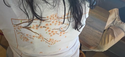 Customer photo review of Ramen Shiba Back T-Shirt