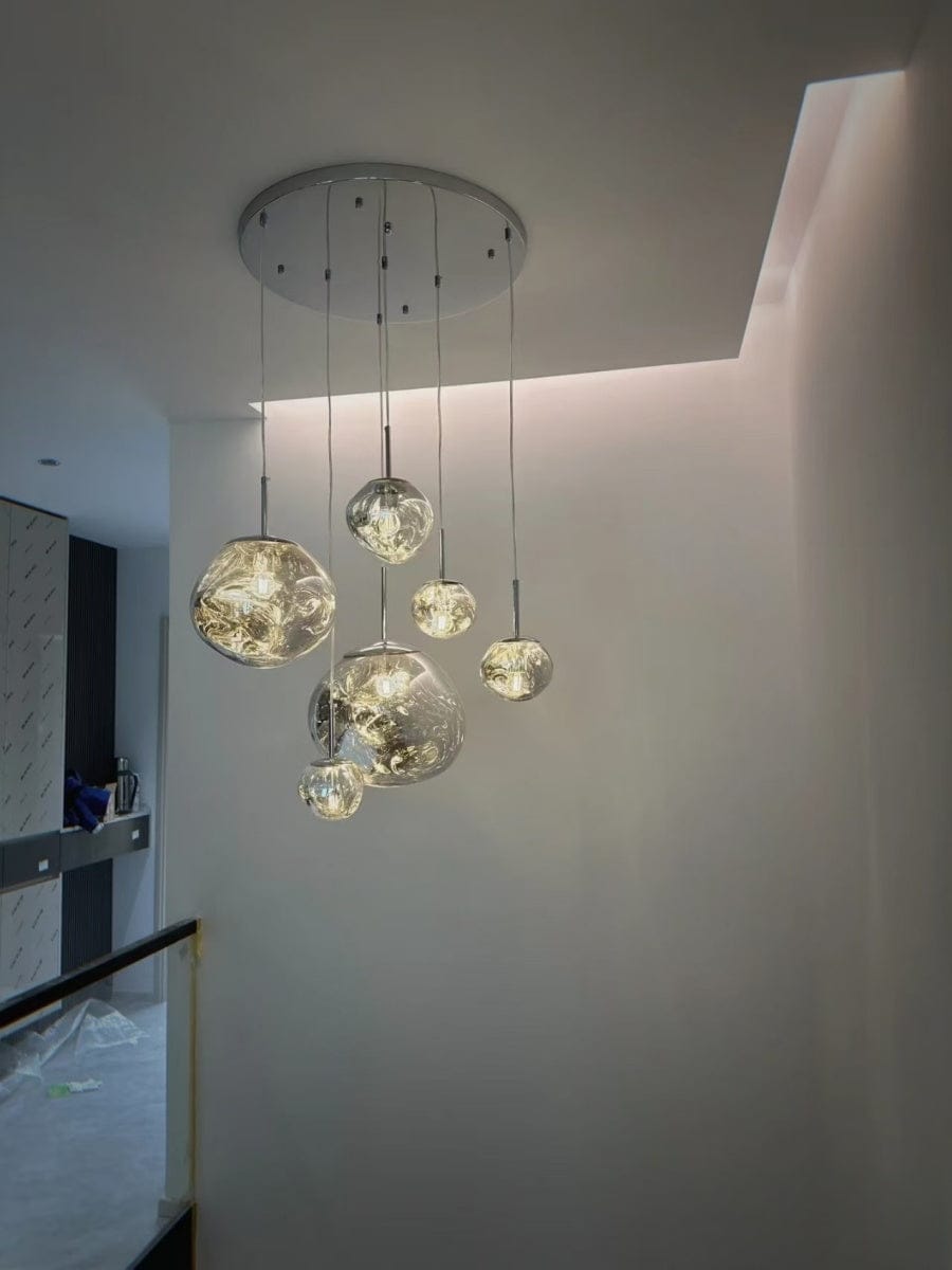 Customer photo review of Tambora Lava Pendant Light(MixedSizes), Bulb Version